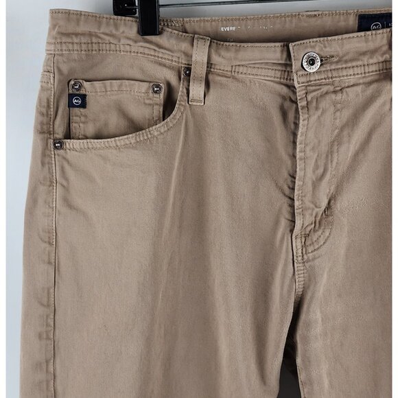 AG Adriano Goldschmied The Everett Pants Mens Slim Straight Tan Size 36x31 - Picture 3 of 13